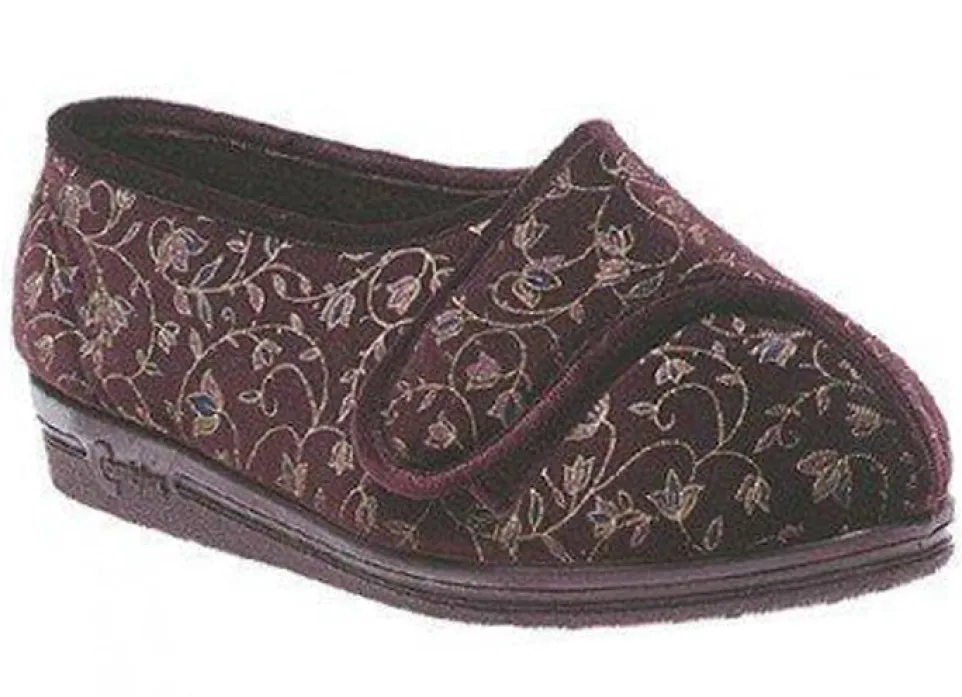 Womens Wide Fit Comfylux Helen Slippers