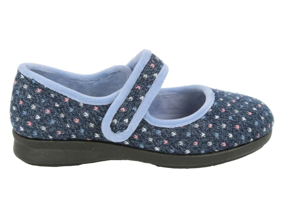 Womens Wide Fit DB Pitsford Slippers