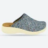 Womens Wide Fit DB Saffron Mules