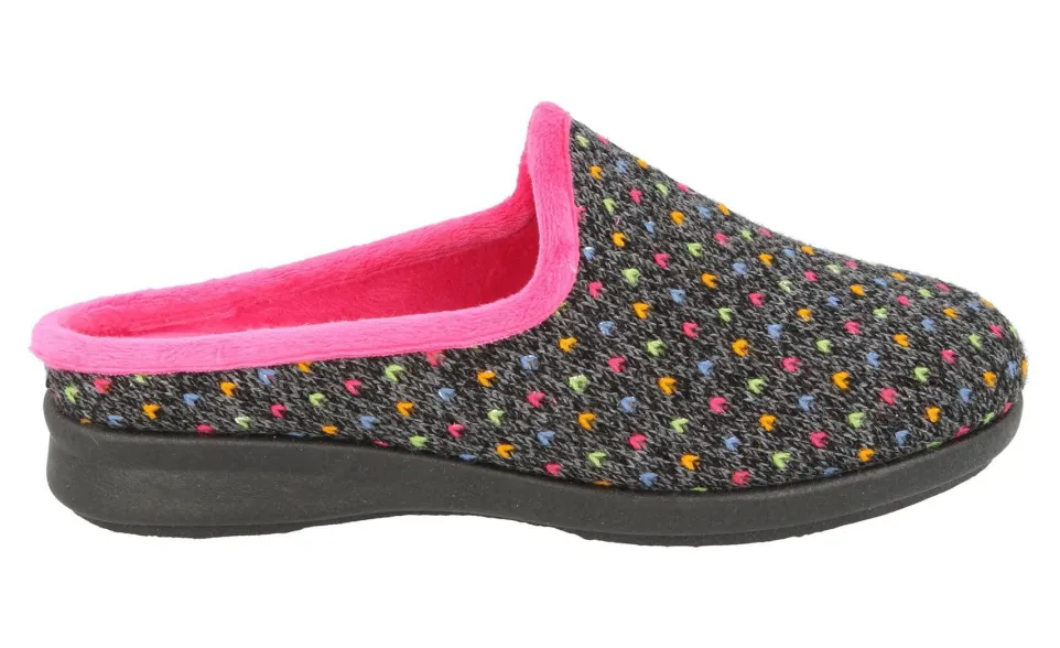 Womens Wide Fit DB Welney Mule Slippers