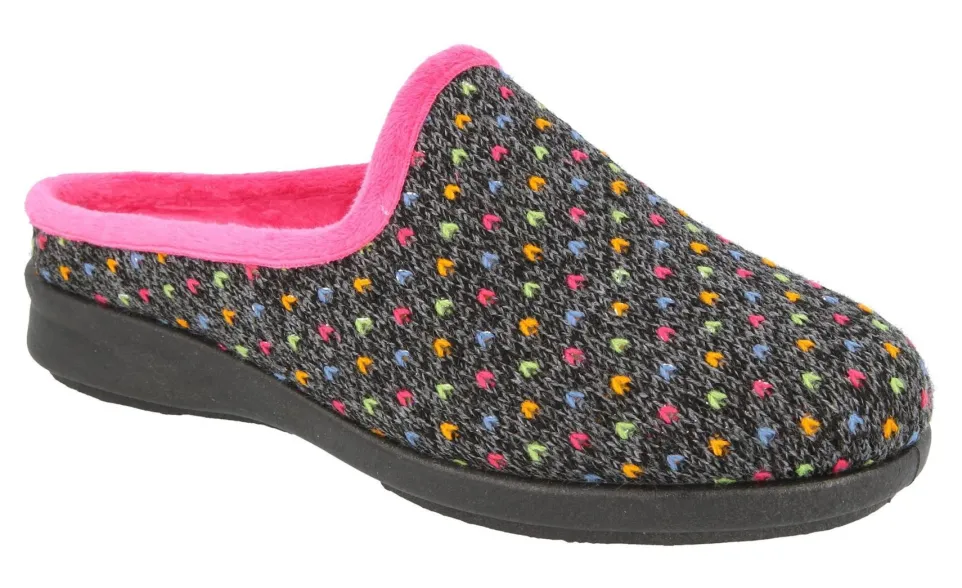 Womens Wide Fit DB Welney Mule Slippers
