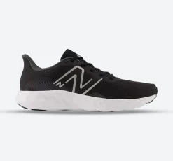 Women's Wide Fit New Balance M411LB3 Walking and Running Trainers - Black/White