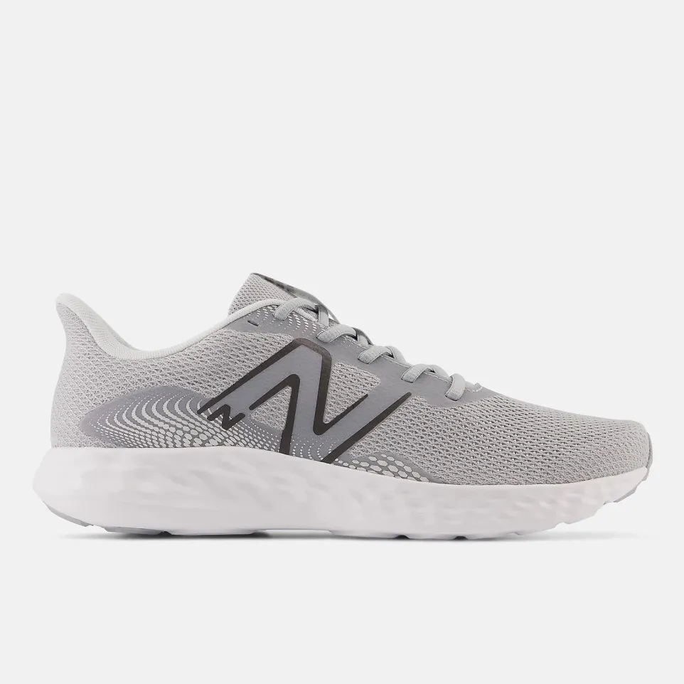 Women's Wide Fit New Balance M411LG3 Walking and Running Trainers - Grey/White