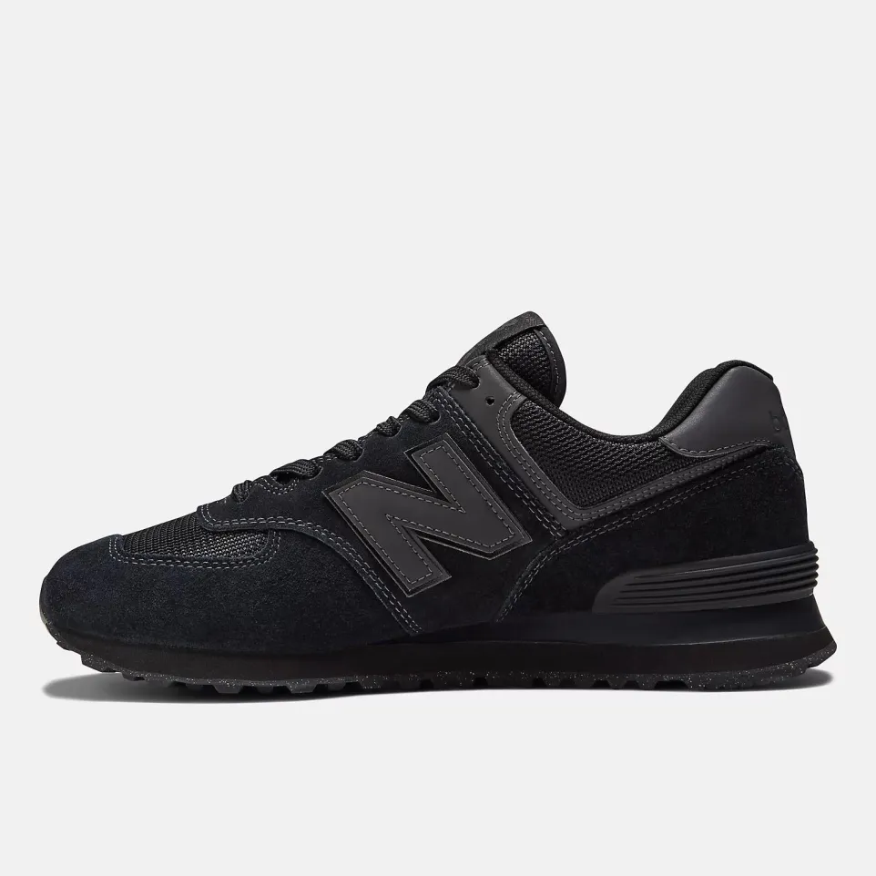 Women's Wide Fit New Balance ML574EVE Running Trainers - Exclusive - Black ENCAP