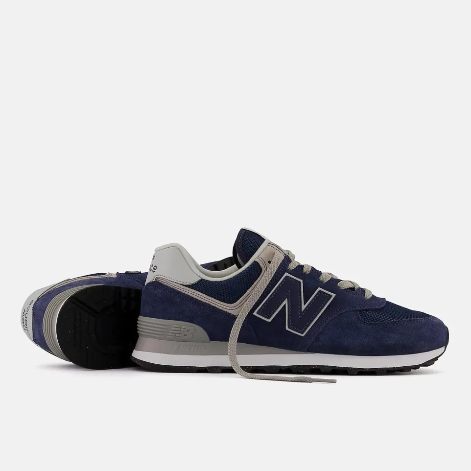 Women's Wide Fit New Balance ML574EVN Running Trainers - Exclusive - Navy ENCAP