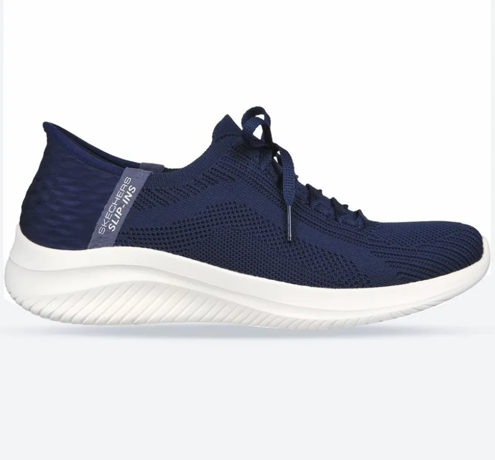 Women's Wide Fit Skechers 149710 Slip-ins Ultra Flex 3.0 Brilliant Path Trainers - Navy