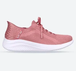 Women's Wide Fit Skechers 149710 Slip-ins Ultra Flex 3.0 Brilliant Path Trainers - Mauve