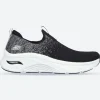 Women's Wide Fit Skechers 149684 Arch Fit D'Lux Key Journey Trainers - Black