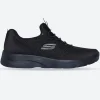 Women's Wide Fit Skechers 149657 Dynamight 2.0 Real Smooth Trainers - Black