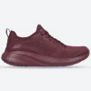 Women's Wide Fit Skechers 117209 Bob Squad Chaos Face Off Trainers -Plum