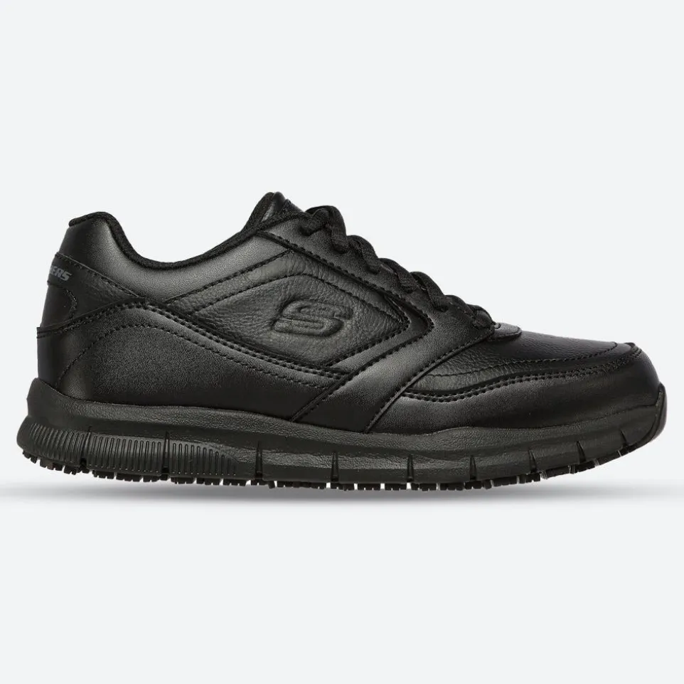 Women's Wide Fit Skechers 77235EC Nampa Wyola Occupational Trainers