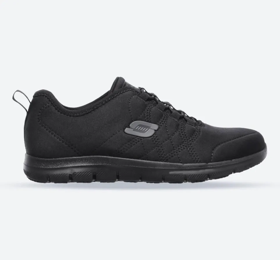 Women's Wide Fit Skechers 77211EC Ghenter Srelt Occupational Trainers