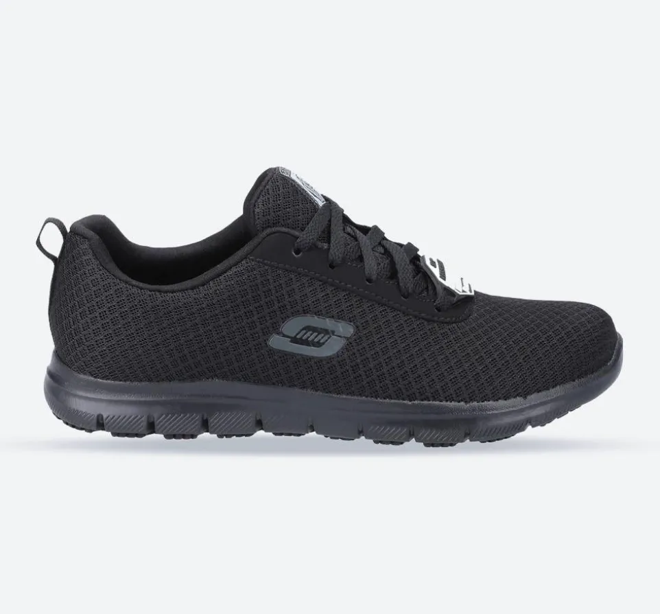 Women's Wide Fit Skechers 77210EC Genter Bronaugh SR Occupational Trainers