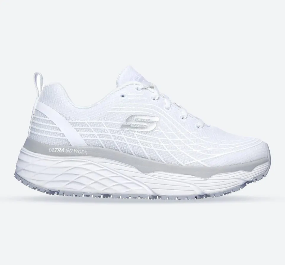 Women's Wide Fit Skechers 108016EC Max Cushioning Elite Sr Trainers