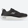 Women's Wide Fit Skechers 124578 GO walk Hyper Burst Trainers - Black/White