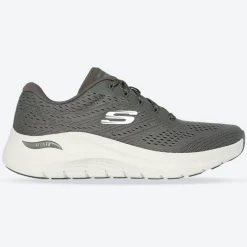 Women's Wide Fit Skechers 150051 Arch Fit 2.0 Big League Trainers - Olive