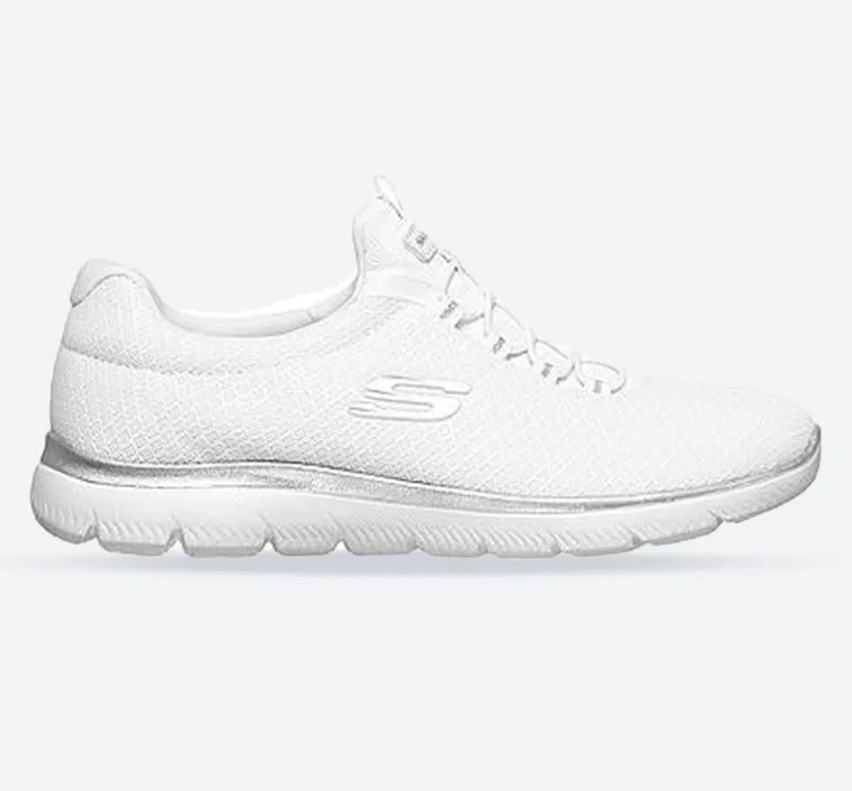 Women's Wide Fit Skechers 12980 Summits Slip On Sports Trainers