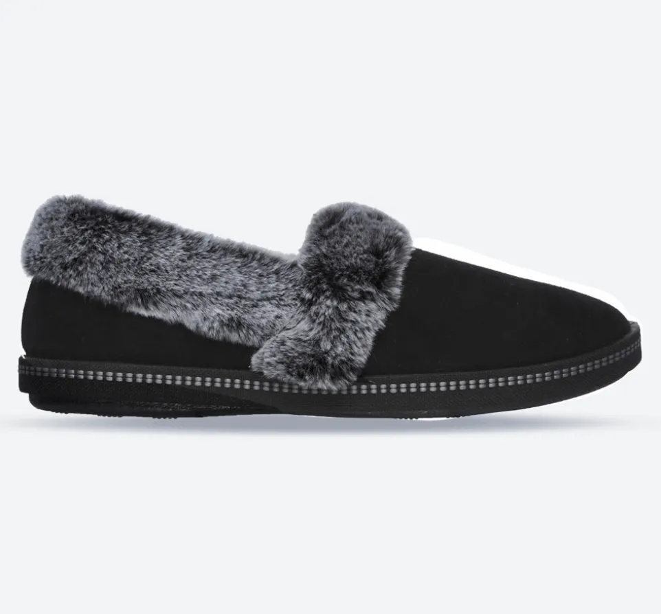 Women's Wide Fit Skechers 32777 Cozy Campfire Team Toasty Slippers