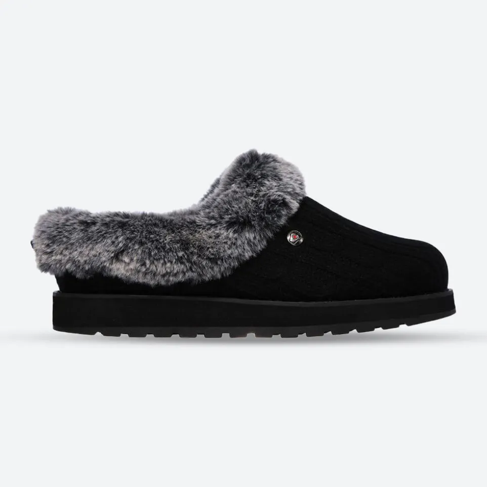 Womens Wide Fit Skechers Bobs Ice Angel 31204W Mule Slippers