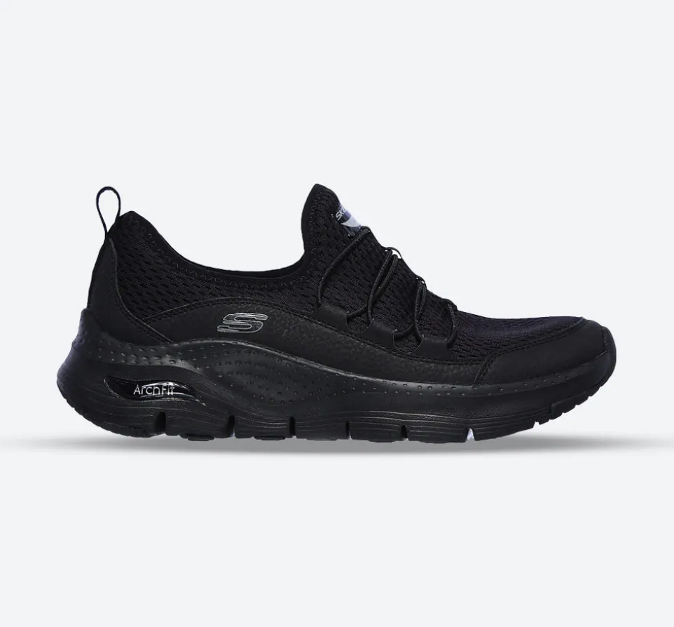Women's Wide Fit Skechers Lucky Thoughts 149056 Arch Fit Trainers