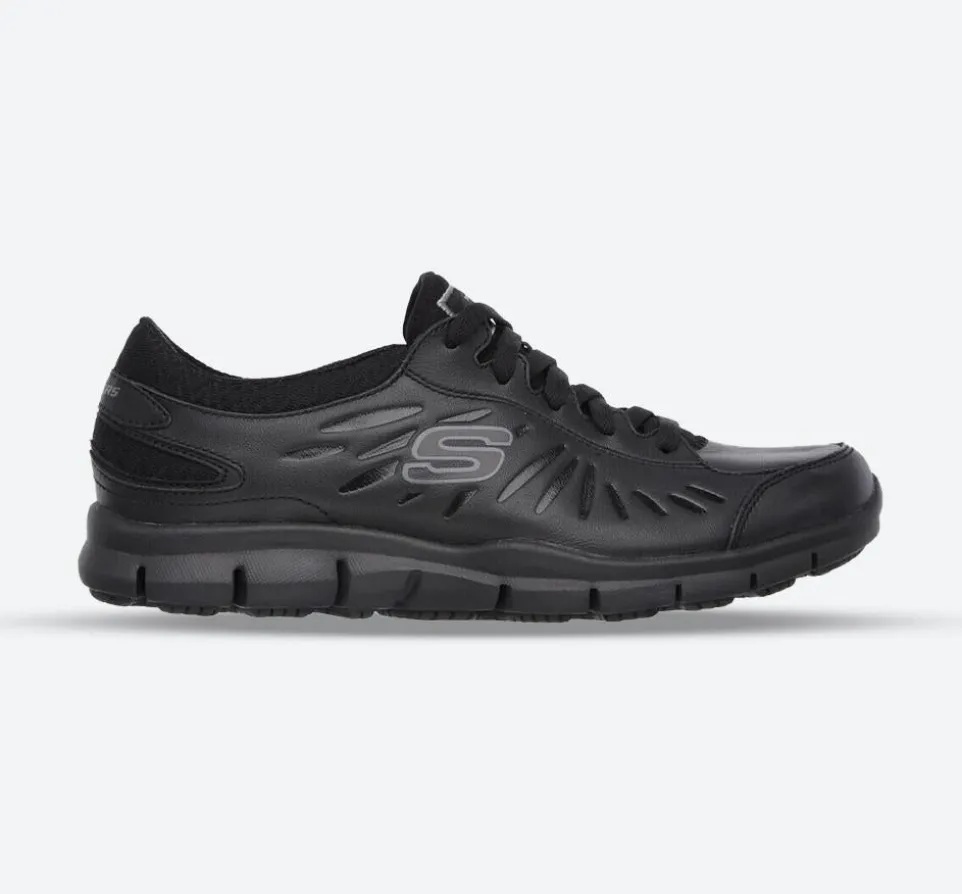 Women's Wide Fit Skechers 76551EC Eldred Occupational Trainers