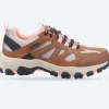 Women's Wide Fit Skechers SK167003 Selmen West Highland Hiking Trainers - Brown/Tan