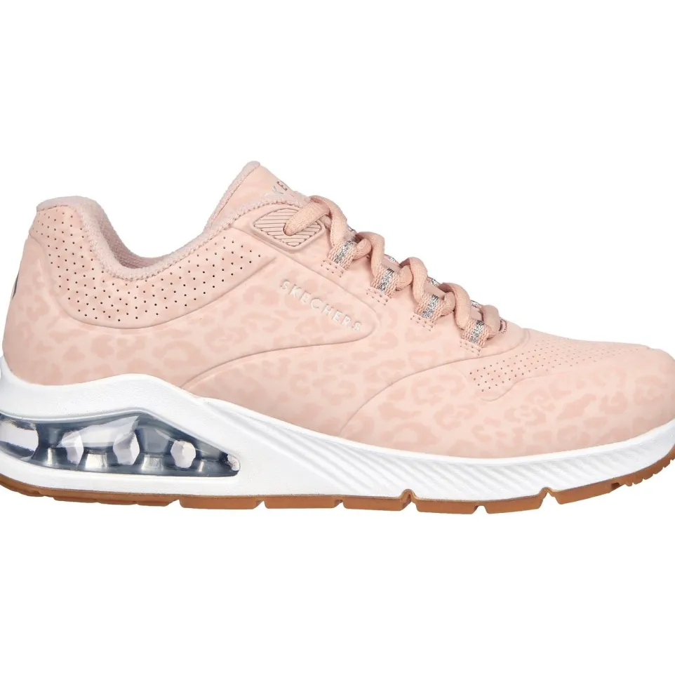 Women's Wide Fit Skechers 155642 Uno 2 In Kat Neato Trainers - Blush