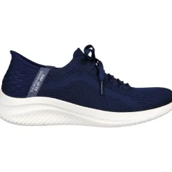 Women's Wide Fit Skechers 149710 Slip-ins Ultra Flex 3.0 Brilliant Path Trainers - Navy