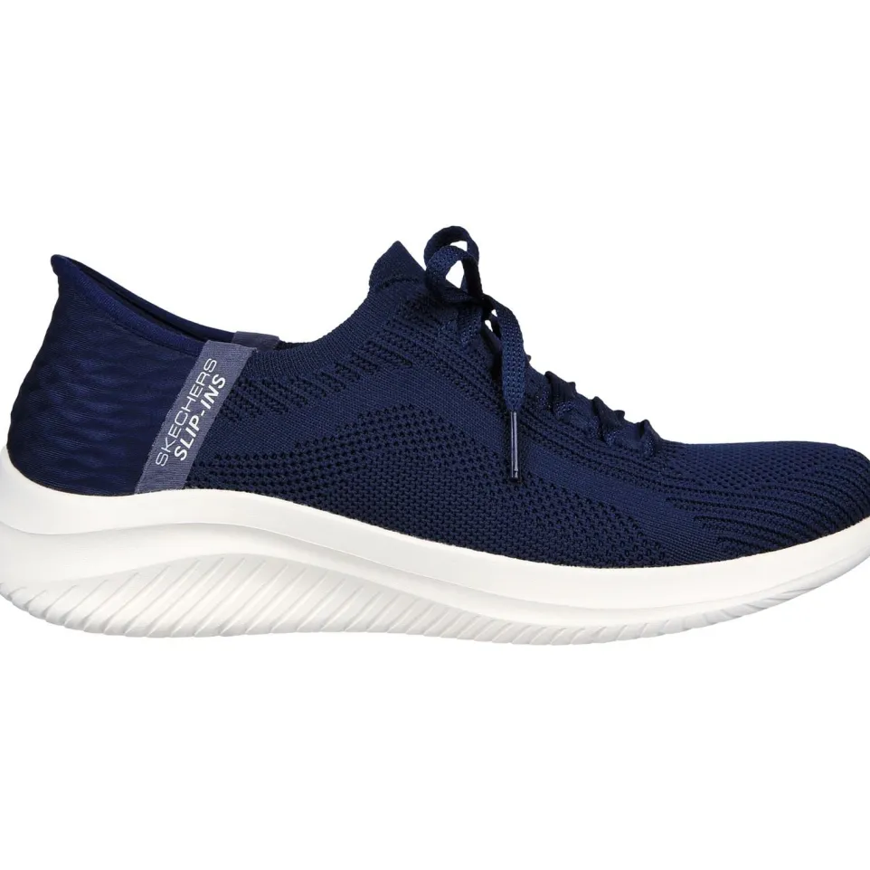 Women's Wide Fit Skechers 149710 Slip-ins Ultra Flex 3.0 Brilliant Path Trainers - Navy