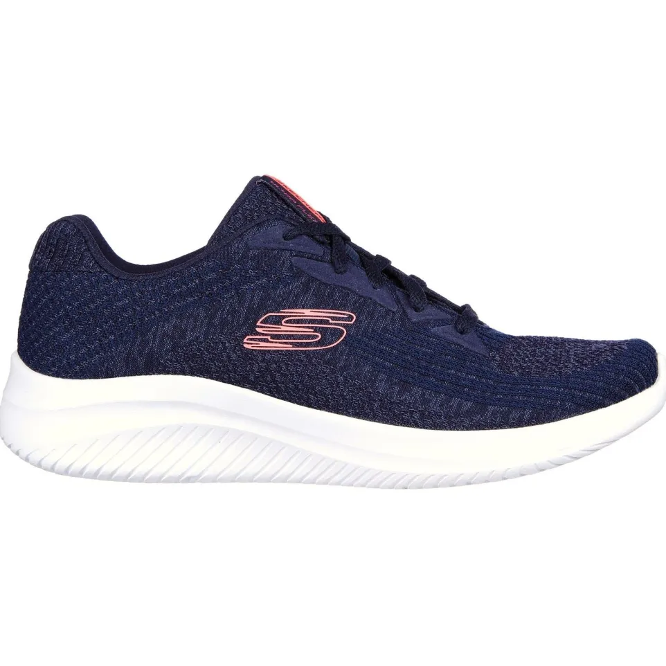 Women's Wide Fit Skechers 149705 Ultra Flex 3.0 Best Time Trainers