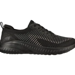 Women's Wide Fit Skechers 117207 Bobs Squad Chaos Renegade Trainers - Black