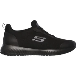 Women's Wide Fit Skechers 77222EC Squad SR Occupational Trainers - Black