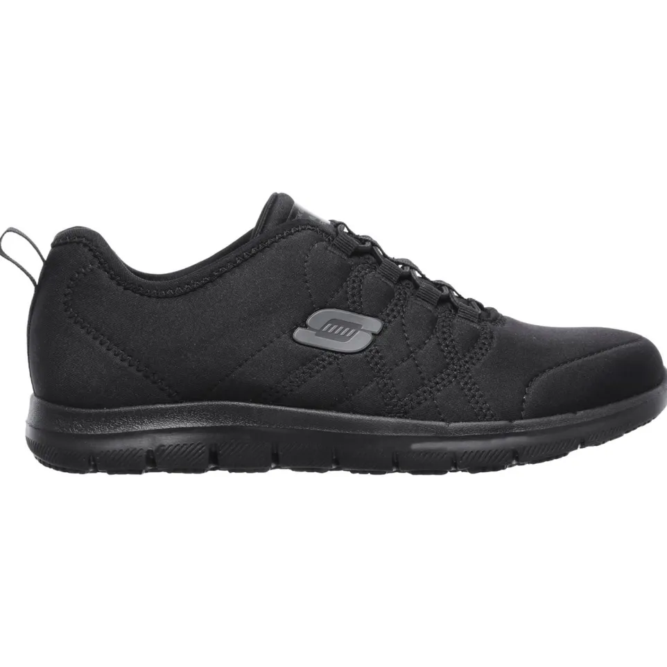 Women's Wide Fit Skechers 77211EC Ghenter Srelt Occupational Trainers