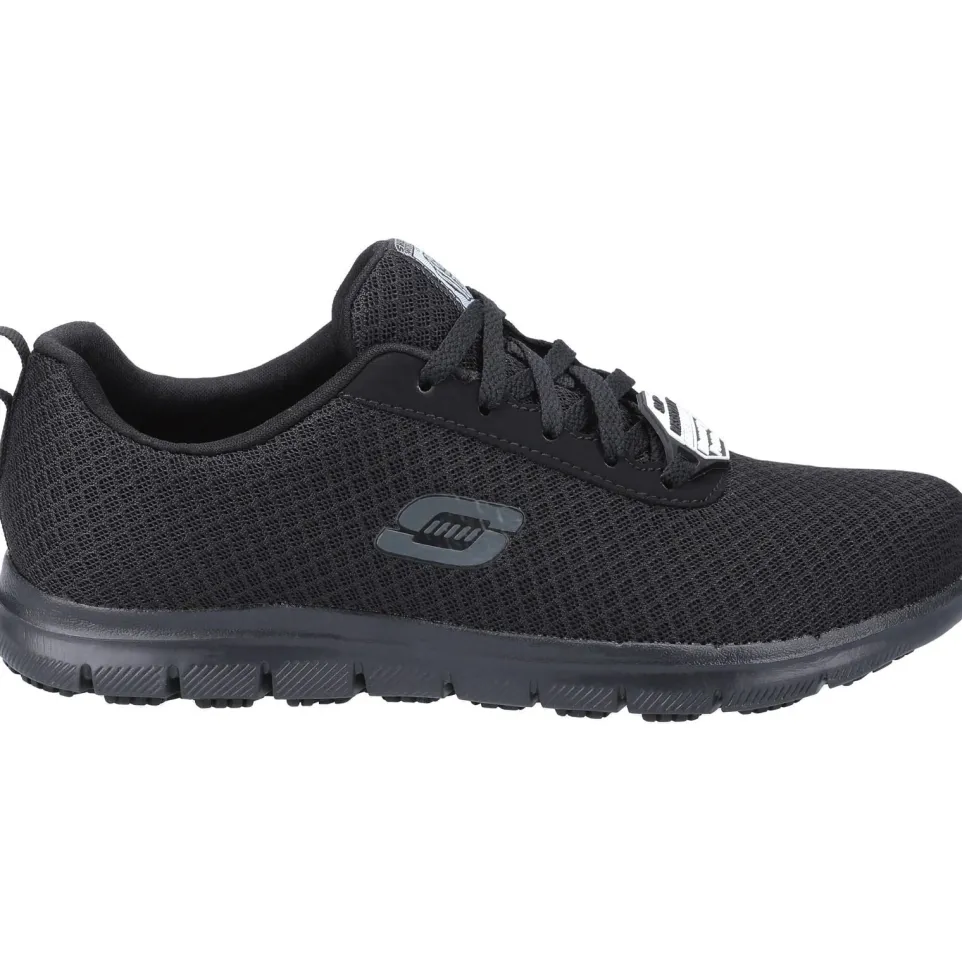 Women's Wide Fit Skechers 77210EC Genter Bronaugh SR Occupational Trainers