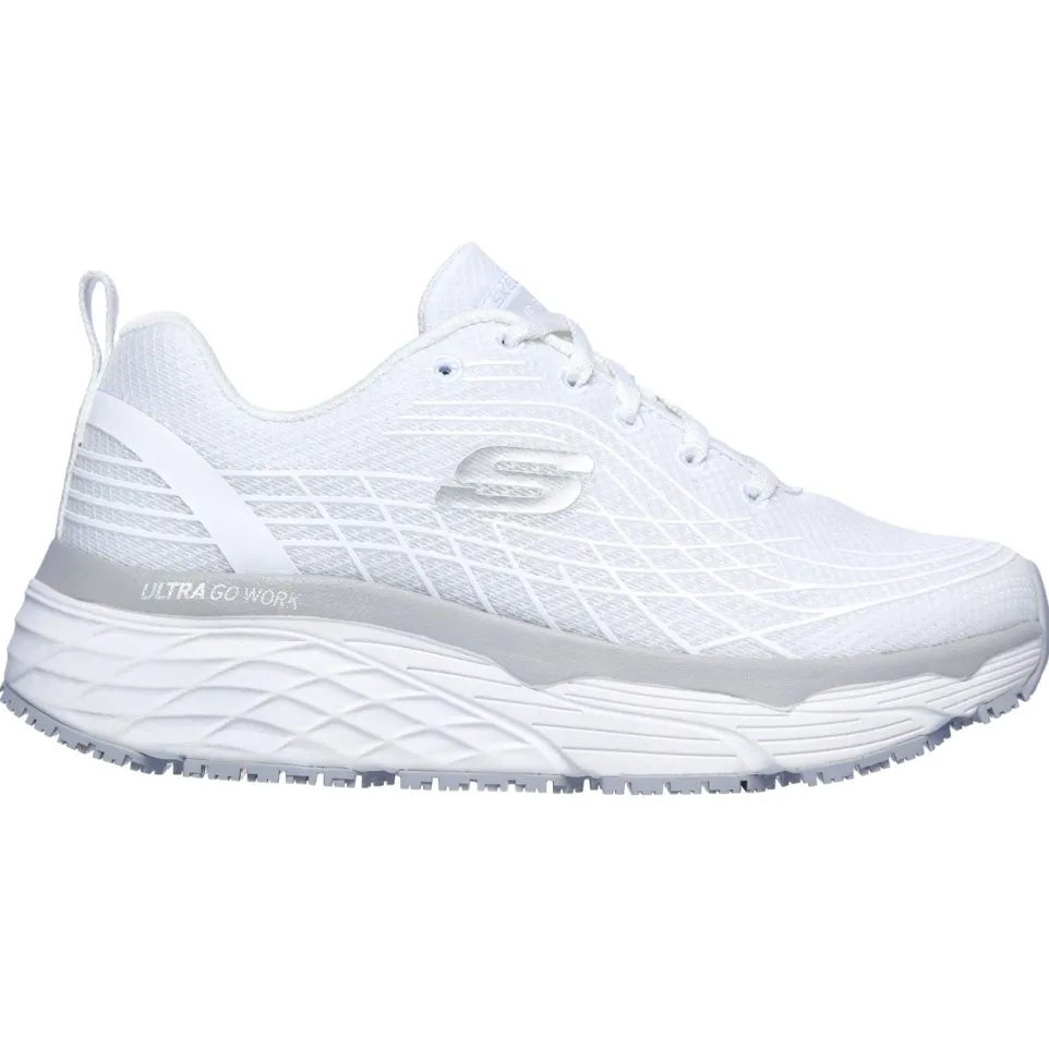 Women's Wide Fit Skechers 108016EC Max Cushioning Elite Sr Trainers