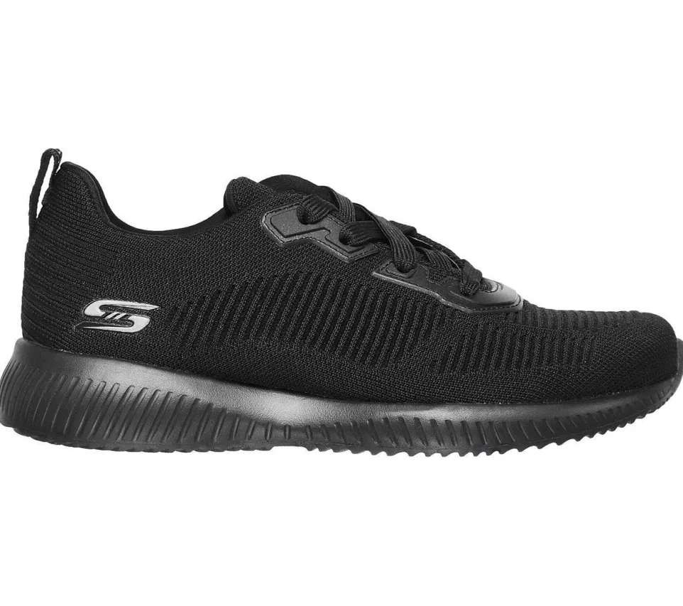 Womens Wide Fit Skechers 32504 Bobs Tough Talk Trainers - Black