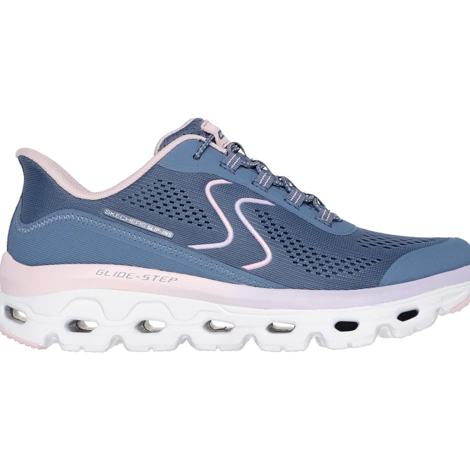 Women's Wide Fit Skechers 180272 Slip-ins Glide Step Sole Trainers