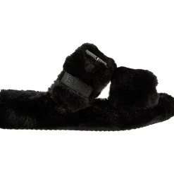 Women's Wide Fit Skechers 167238 Cozy Wedge Slippers