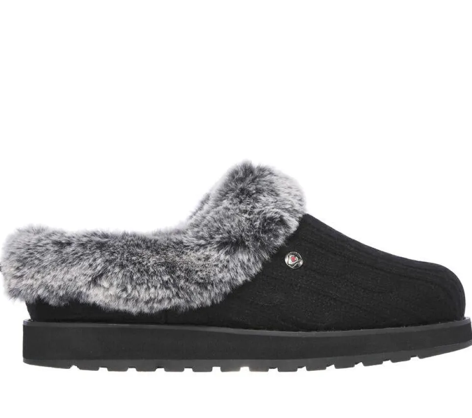 Womens Wide Fit Skechers Keepsakes Ice Angel Mule Slippers - Exclusive