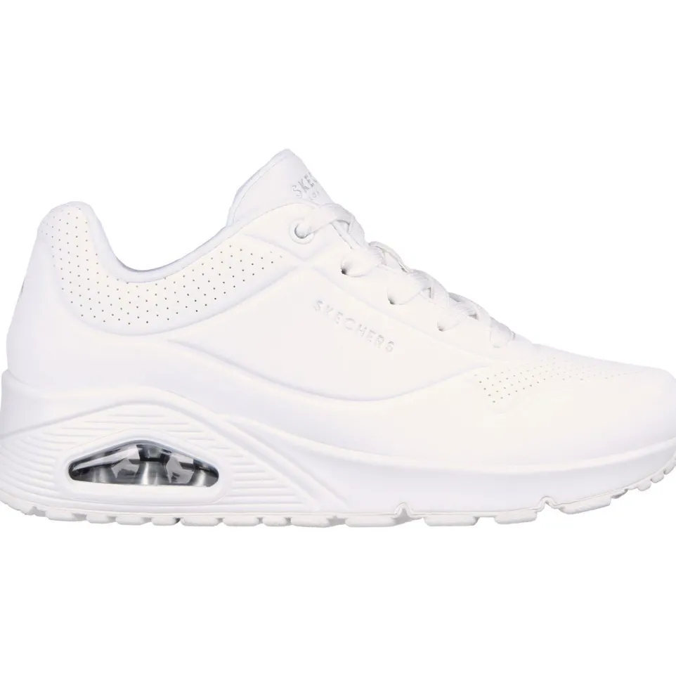 Women's Wide Fit Skechers 73690 Uno Stand On Air Sports Trainers