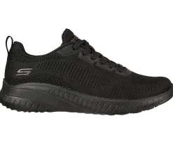 Womens Wide Fit Skechers Bobs Squad Chaos Face Off 117209 Vegan Trainers