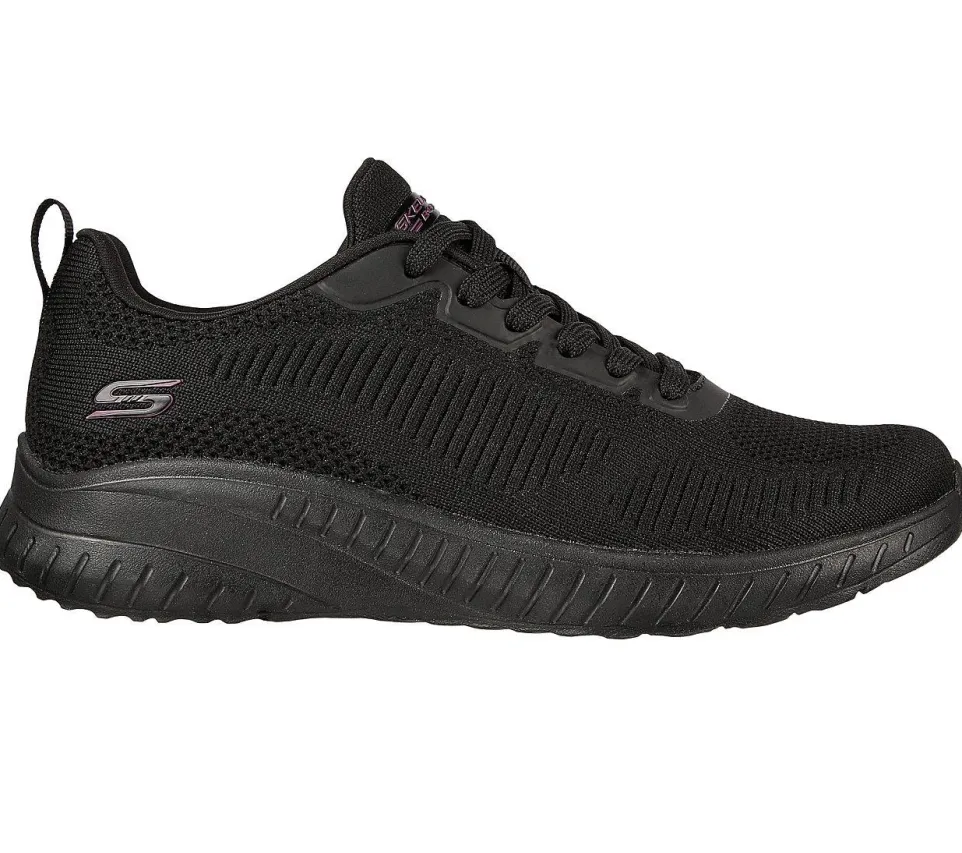 Womens Wide Fit Skechers Bobs Squad Chaos Face Off 117209 Vegan Trainers