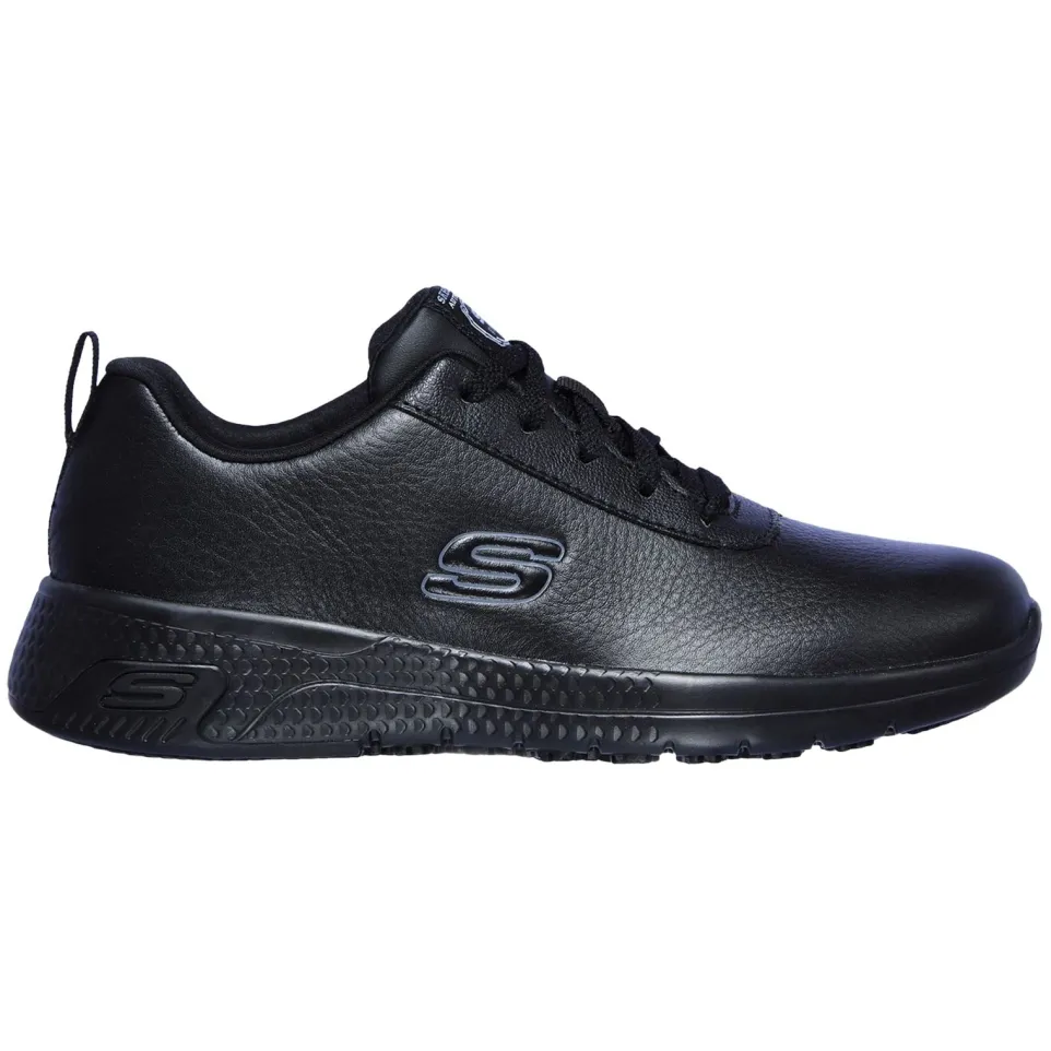 Women's Wide Fit Skechers 108010EC Marsing Gmina Slip Resistant Trainers