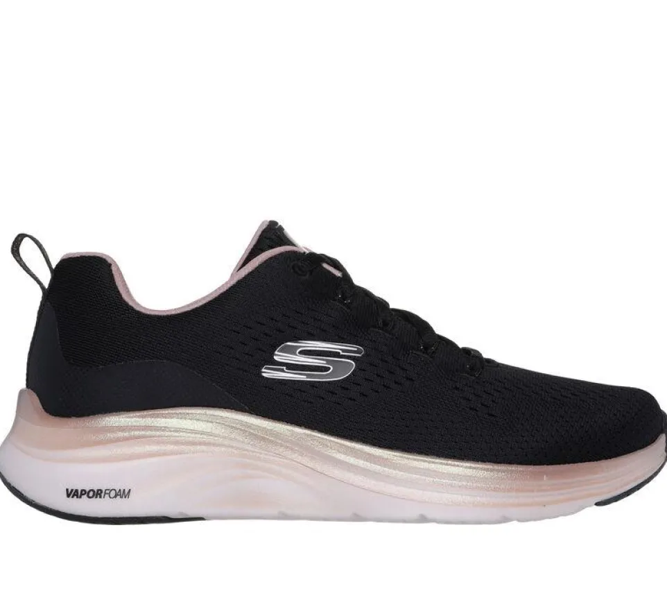 Women's Wide Fit Skechers 150025 Vapor Foam Midnight Glimmer Trainers