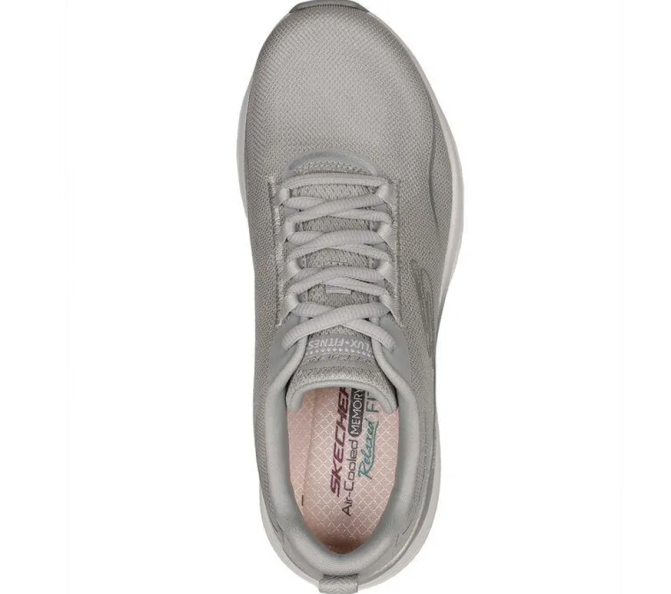 Women's Wide Fit Skechers 149837 D'lux Fitness Pure Glam Trainers
