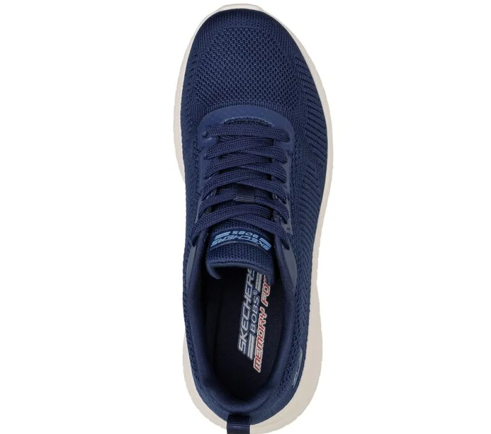 Womens Wide Fit Skechers Bobs Squad Chaos Face Off 117209 Vegan Trainers