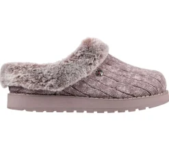 Womens Wide Fit Skechers Bobs Ice Angel 31204W Mule Slippers
