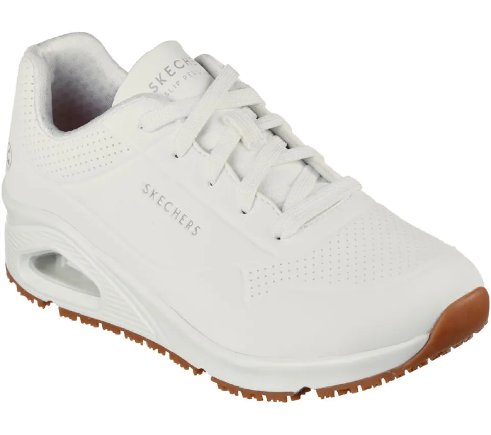 Women's Wide Fit Skechers 108021EC Uno Sr Trainers