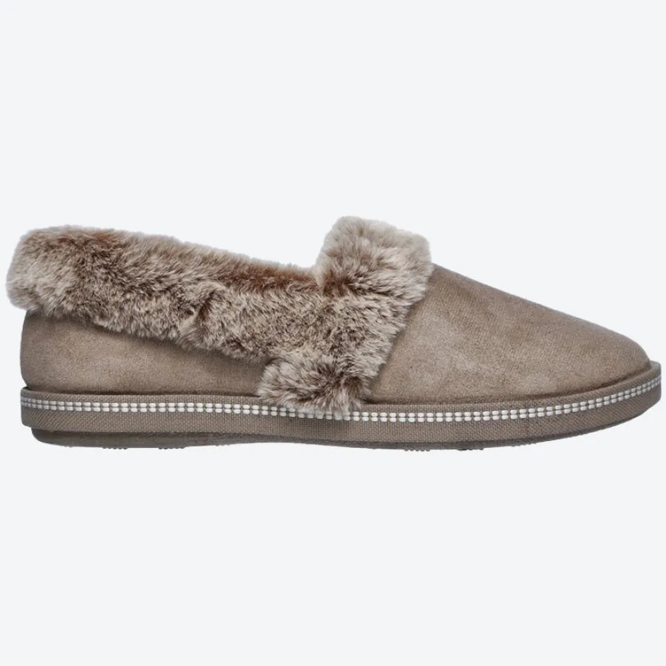 Women's Wide Fit Skechers 32777 Cozy Campfire Team Toasty Slippers