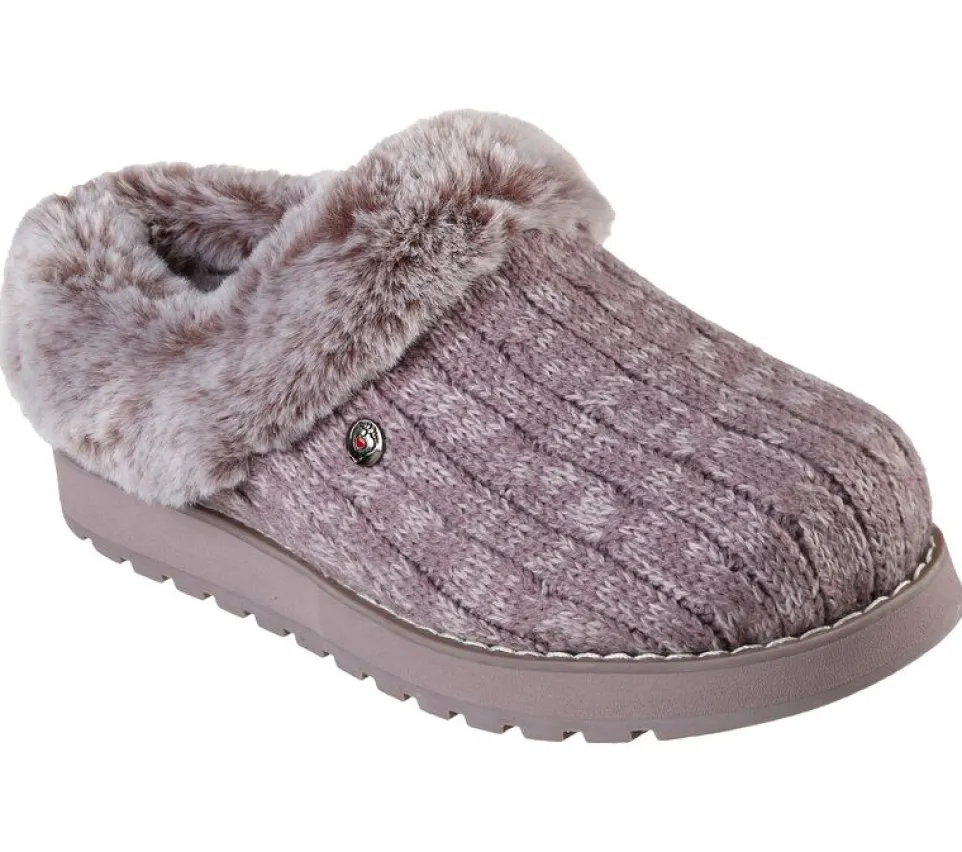 Womens Wide Fit Skechers Bobs Ice Angel 31204W Mule Slippers